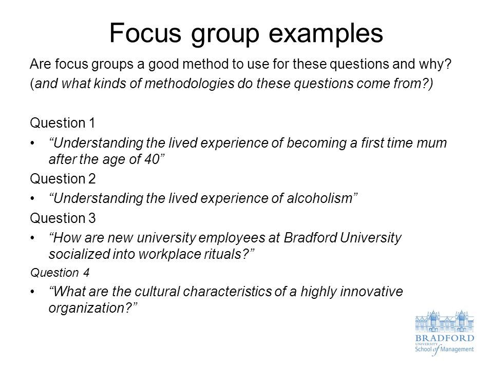 example focus group questions Examples of focus group questions and sub-probes | download table.