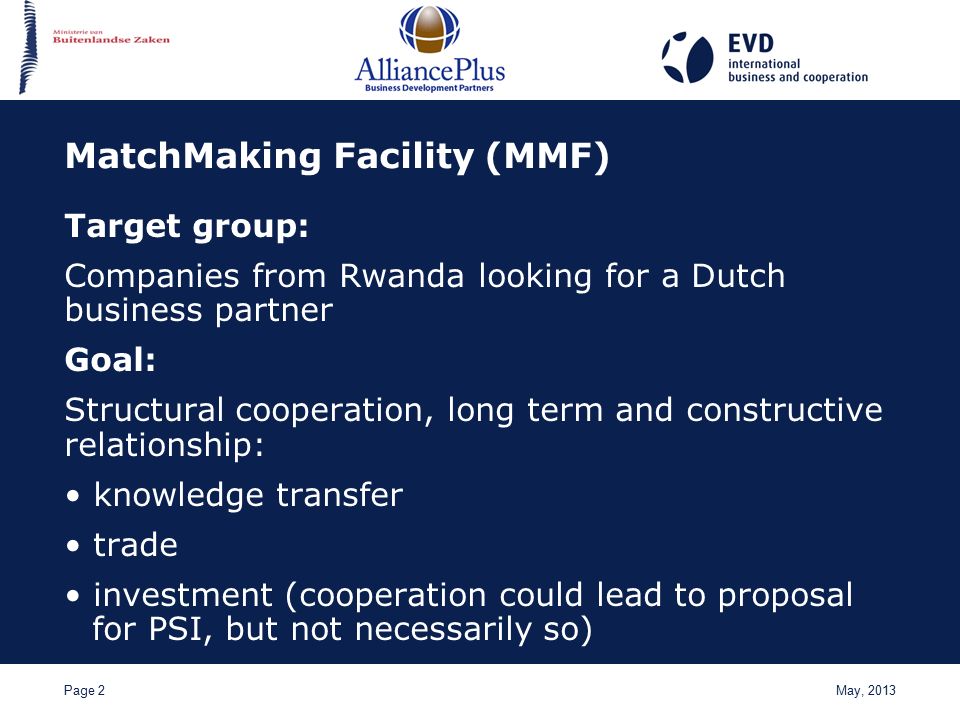 Matchmaking facilitet mmf