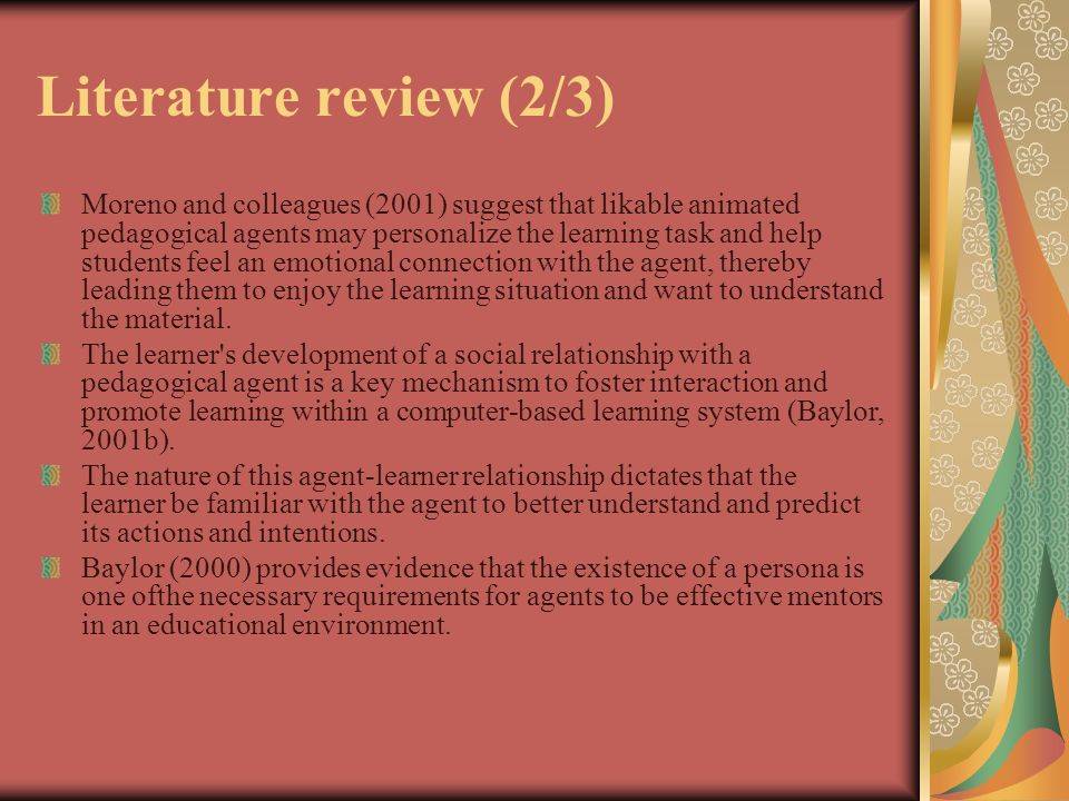 The Effects of Image and Animation in Enhancing Pedagogical Agent Persona  Presenter: Wan-Ning Chen Professor: Ming-Puu Chen Date: March 2, 2009  Baylor, - ppt download