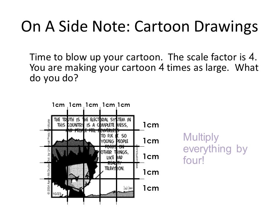 On A Side Note: Cartoon Drawings Time to blow up your cartoon.