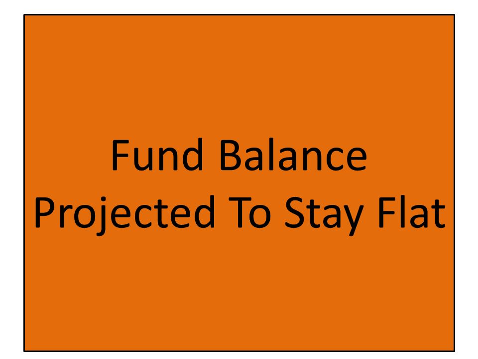 Fund Balance Projected To Stay Flat