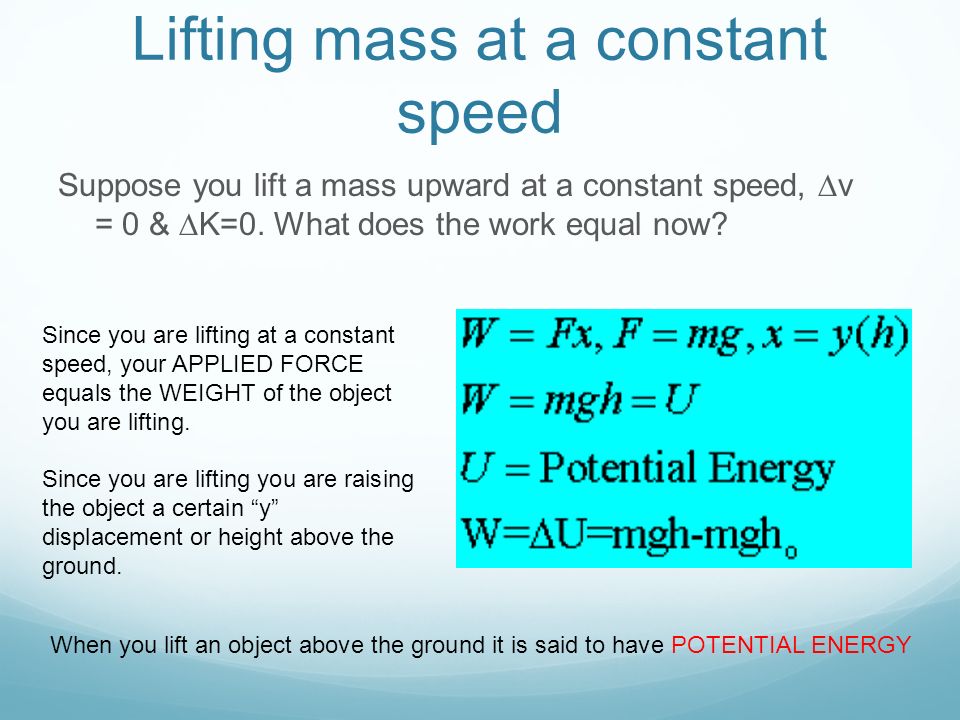 essens albue Blind Work and Energy Level 1 Physics. OBJECTIVES AND ESSENTIAL QUESTIONS  OBJECTIVES Define and apply the concepts of work done by a constant force,  potential. - ppt download