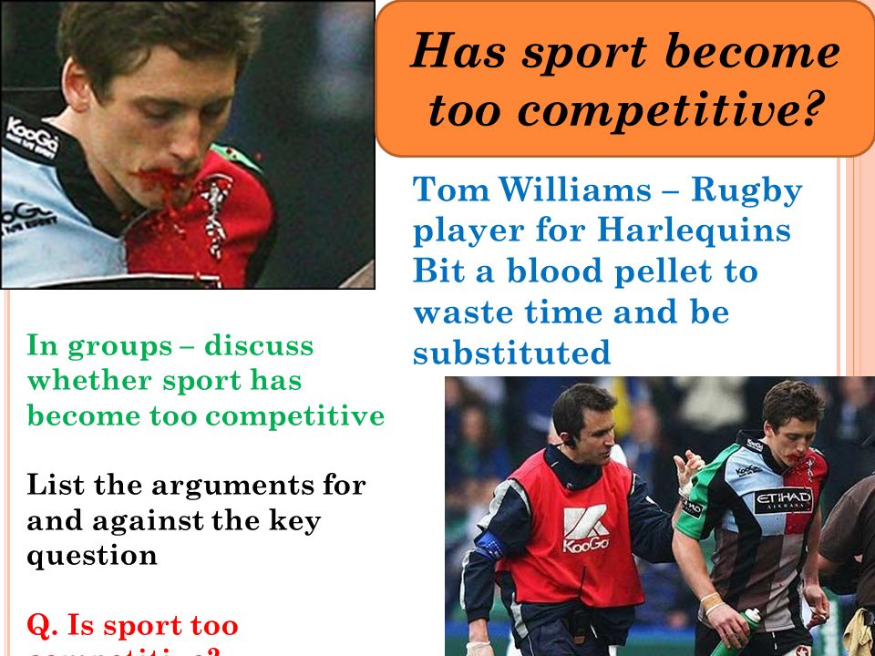Has sport become too competitive.