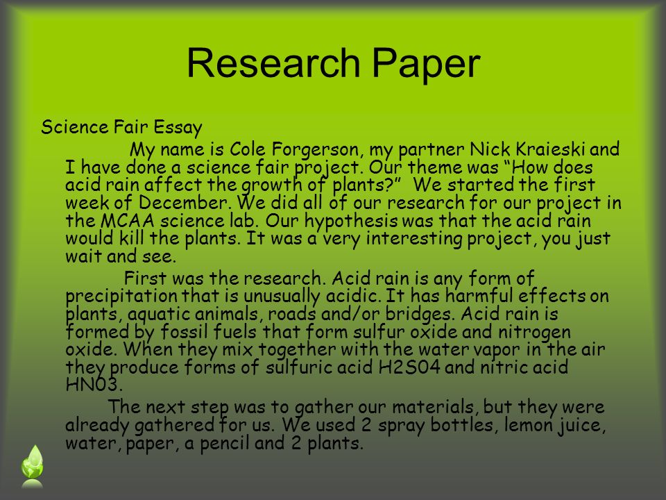 Реферат: Effects Of Acid Rain Essay Research Paper