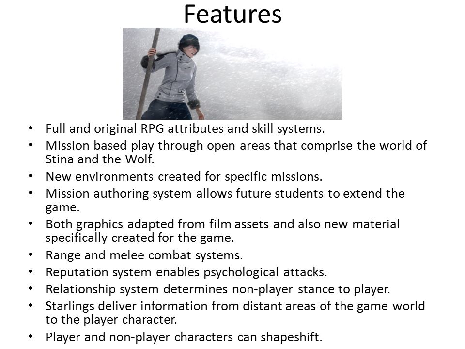 Features Full and original RPG attributes and skill systems.