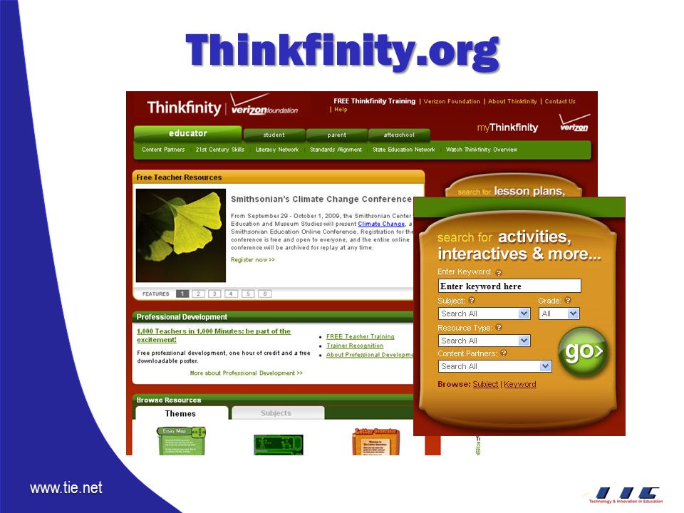 Enter keyword here Thinkfinity.org