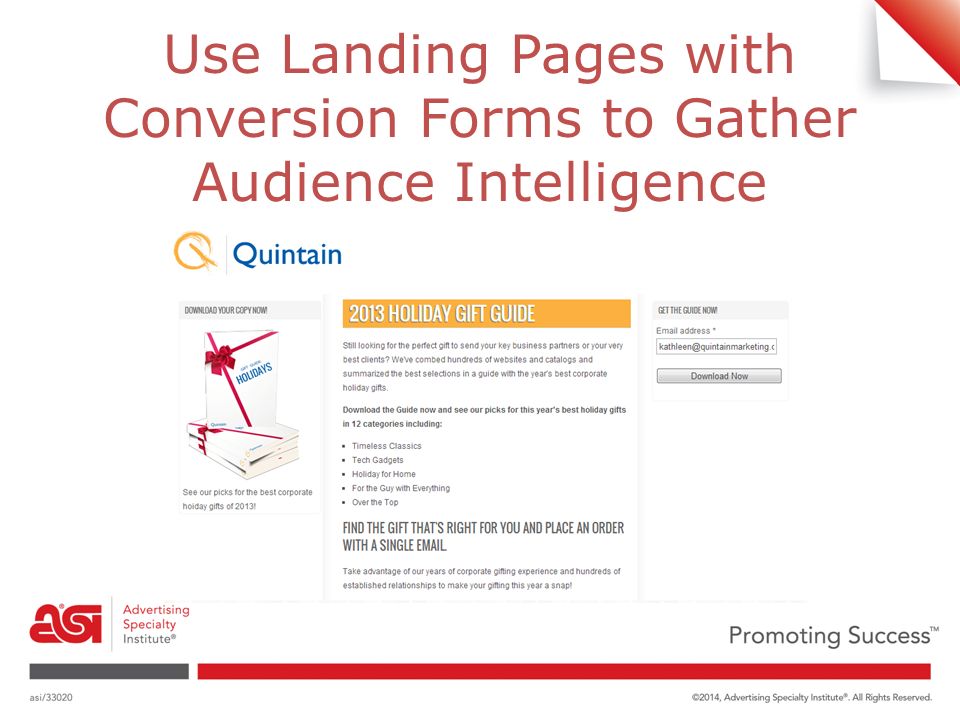 Use Landing Pages with Conversion Forms to Gather Audience Intelligence