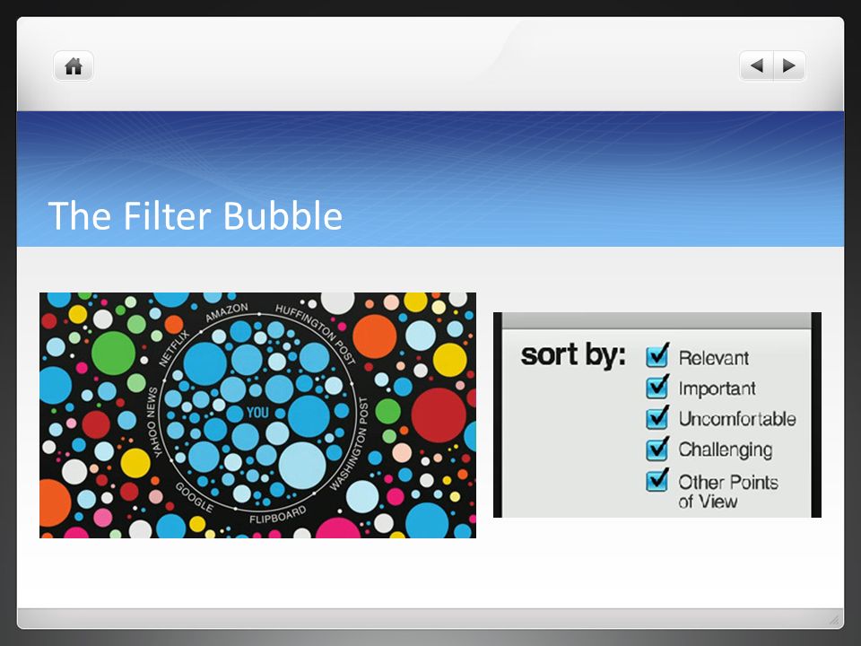 The Filter Bubble By: William Santora. The Book The title of my book is The  Filter Bubble: What the Internet Is Hiding From You. It was written by Eli.  - ppt download