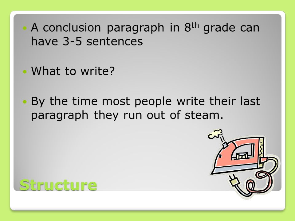 how to write the conclusion paragraph