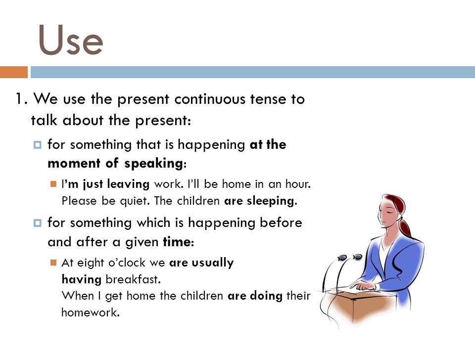PRESENT CONTINUOUS The present continuous tense is formed from the present  tense of the verb be and the present participle (-ing form) of a verb: -  ppt download