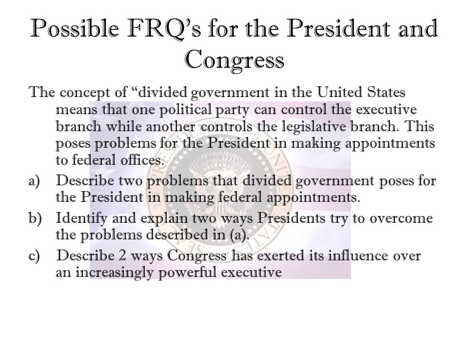 Formal and informal powers of congress