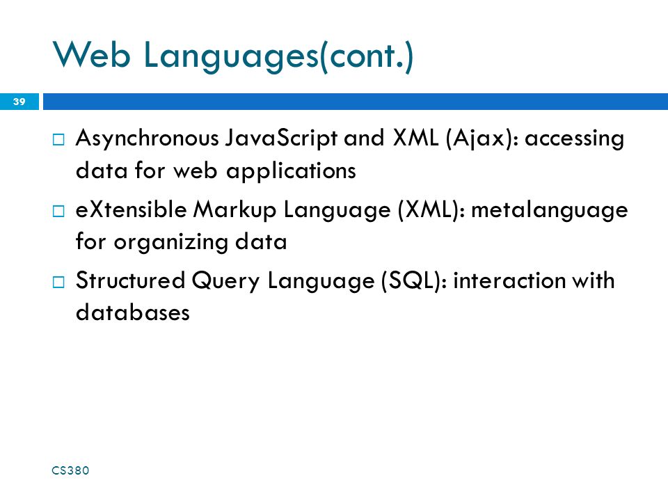 CS 380 WEB PROGRAMMING Instructor: Xenia Mountrouidou CS ppt download