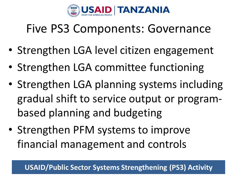 USAID/Public Sector Systems Strengthening (PS3) Activity DPG Health Meeting  April 6, ppt download