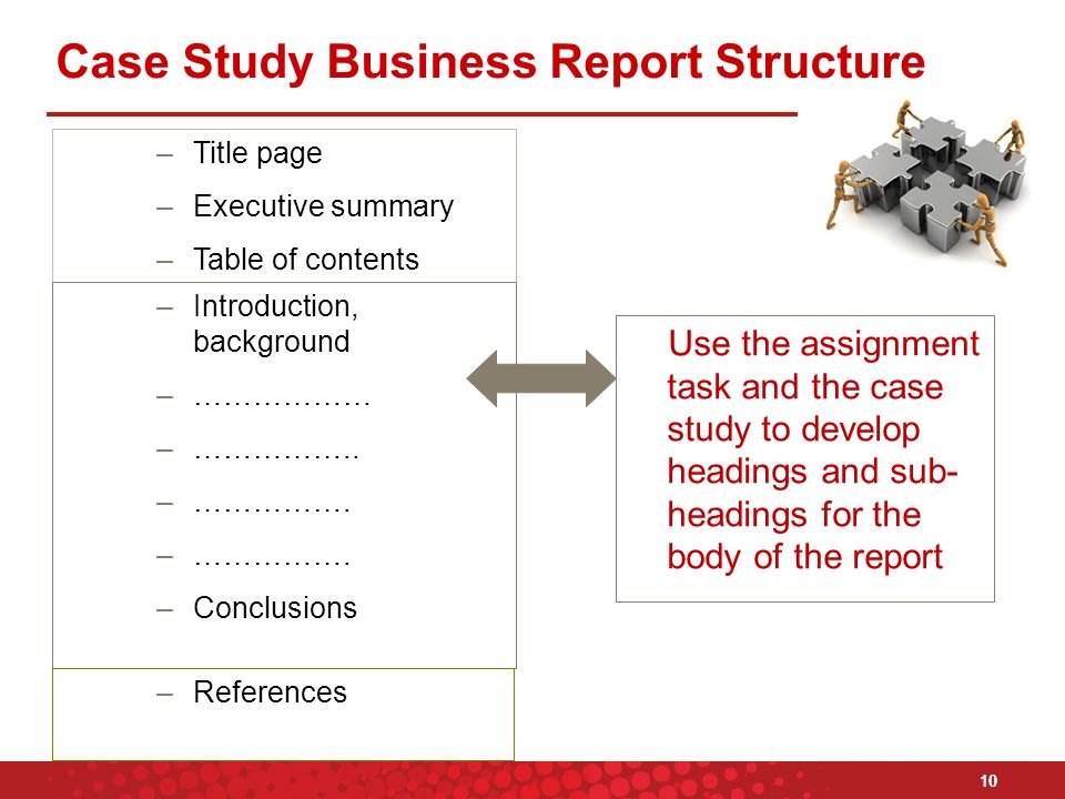 structure of case study report