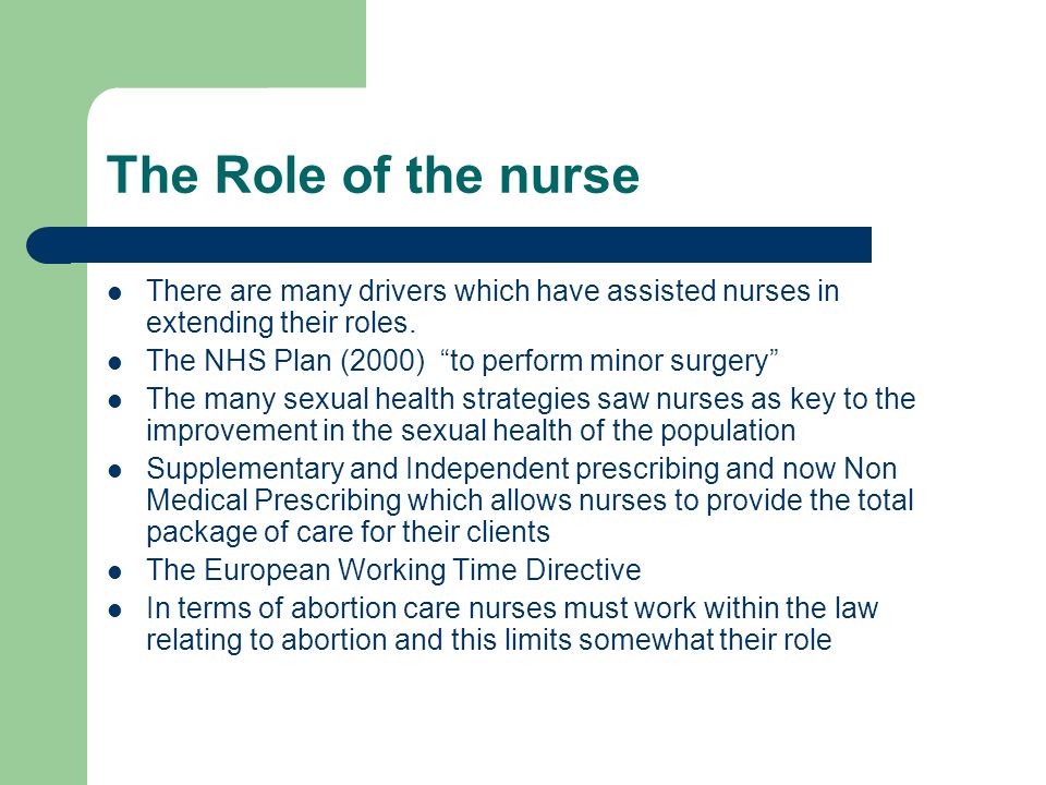 Sexual health nurse role in non Sexual health nurse role in non