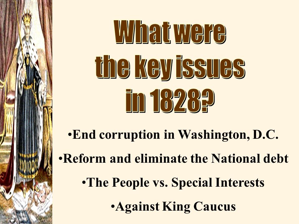 End corruption in Washington, D.C. Reform and eliminate the National debt The People vs.