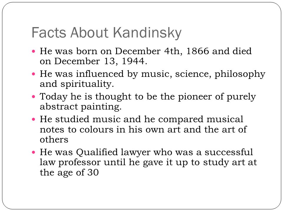 Wassily Kandinsky Who Is Kandinsky The Russian Painter And Graphic Artist Wassily Kandinsky Was One Of The Great Masters Of Modern Art And Ppt Download