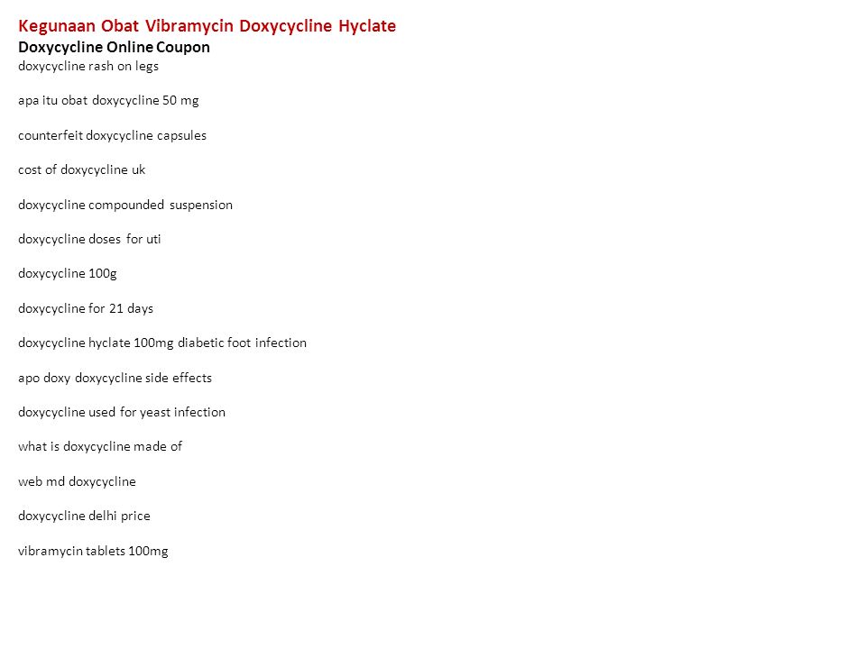 Doxycycline monohydrate suspension cost