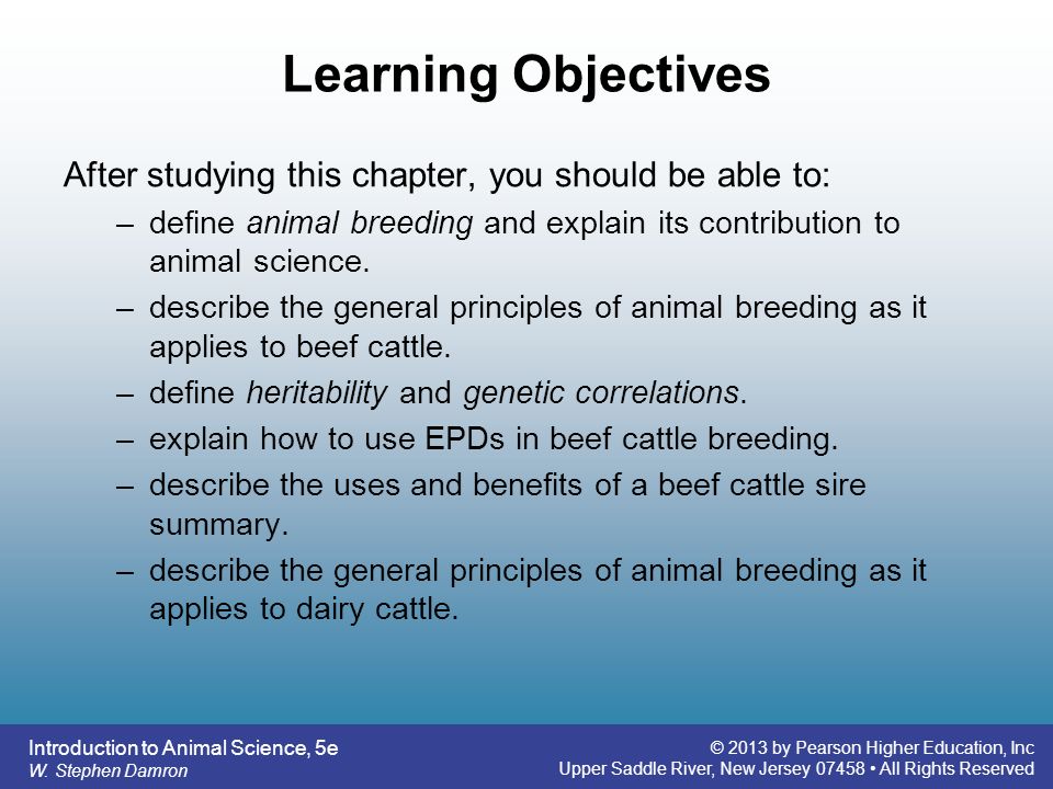 Animal Breeding Chapter 9 W. Stephen Damron Introduction to Animal Science:  Global, Biological, Social, and Industry Perspectives. - ppt download