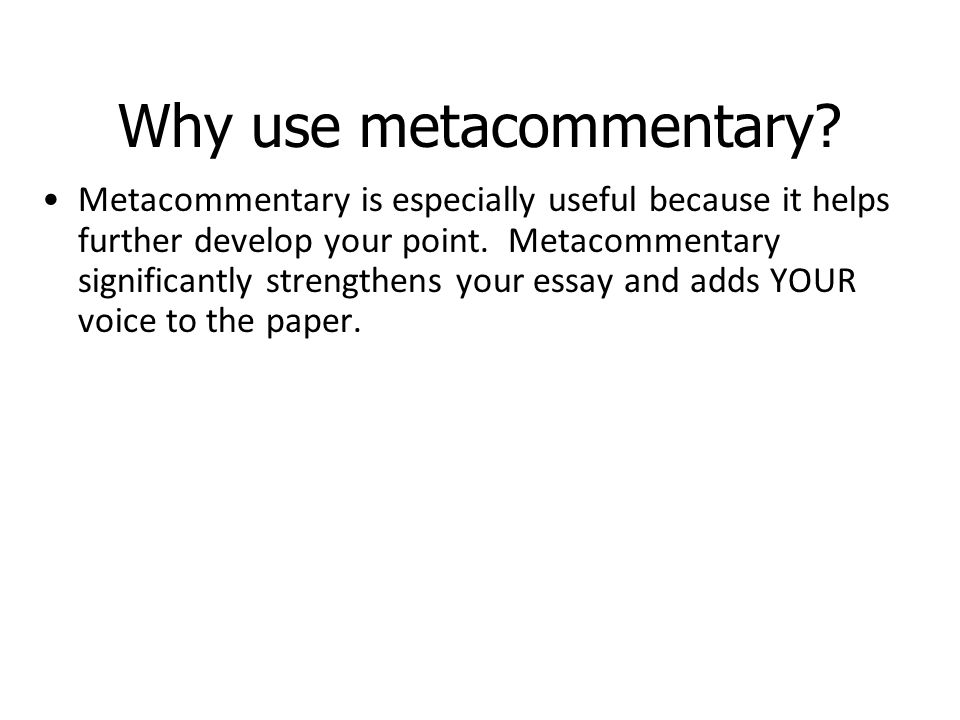 Metacommentary: Definition and Examples (2023)