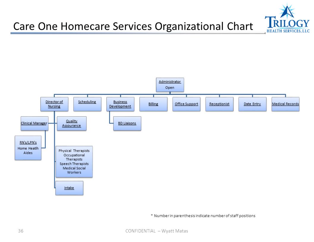 Home Care Organizational Chart
