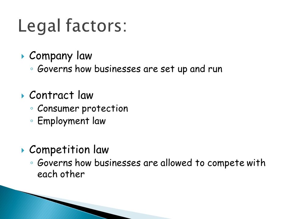 legal influences on a business