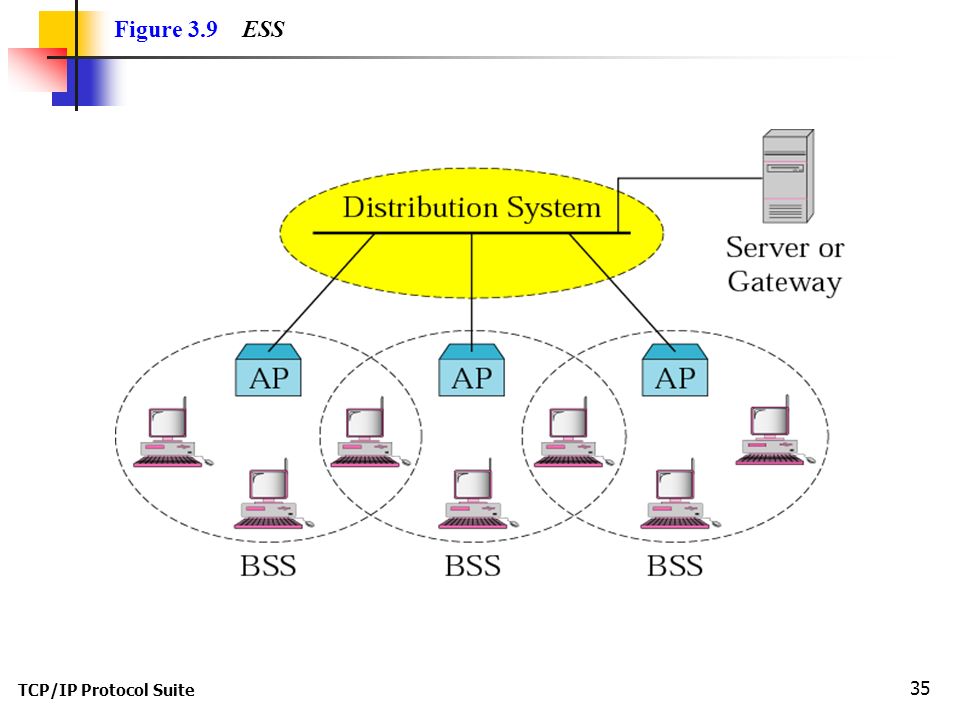 TCP/IP Protocol Suite 35 Figure 3.9 ESS