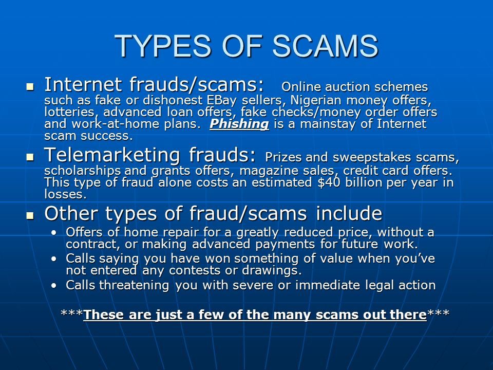 Scams And Frauds How To Recognize Them And Ways You Can P!   rotect - types of scams internet frauds scams online auction schemes such as fake or dishonest