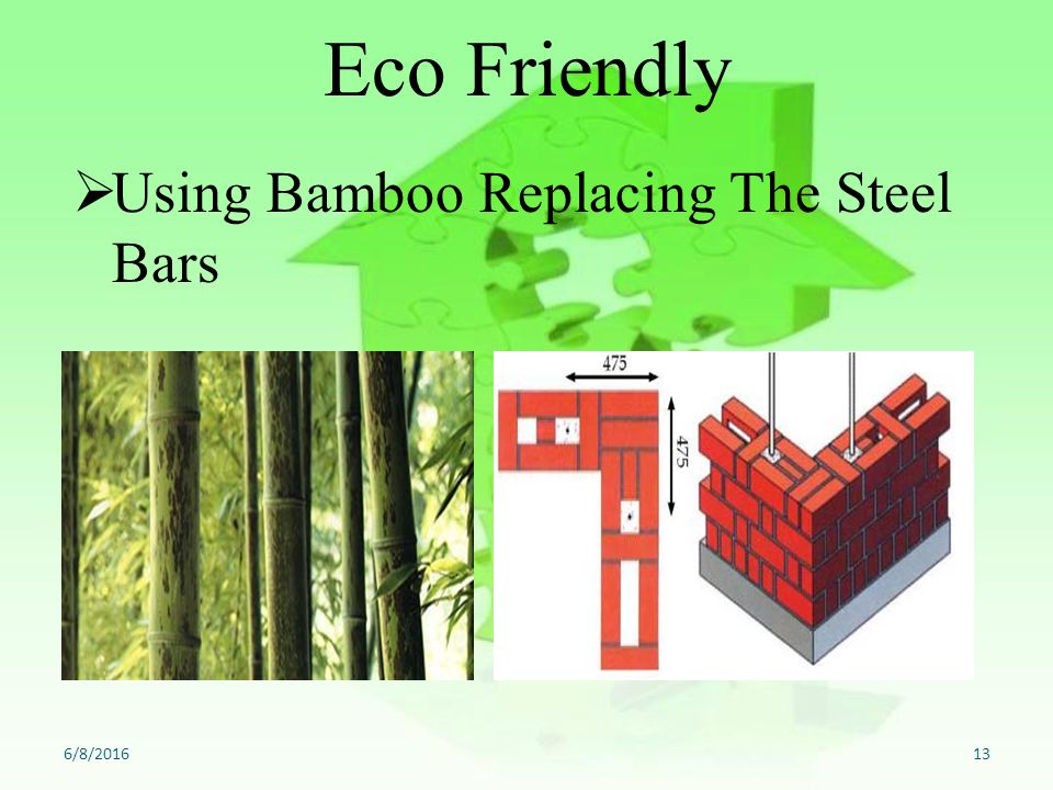 Building The Future With Intention 1 What Is Green A 13 Eco Friendly Using Bamboo Replacing The Steel Bars 6 8 201613