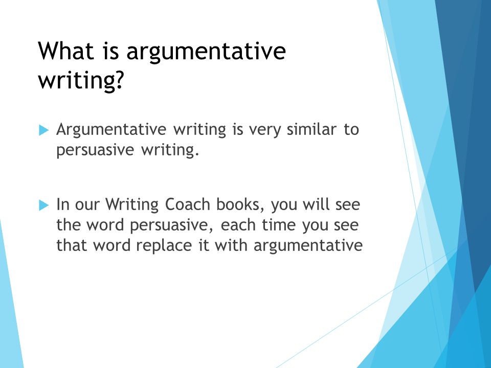 define argumentative writing