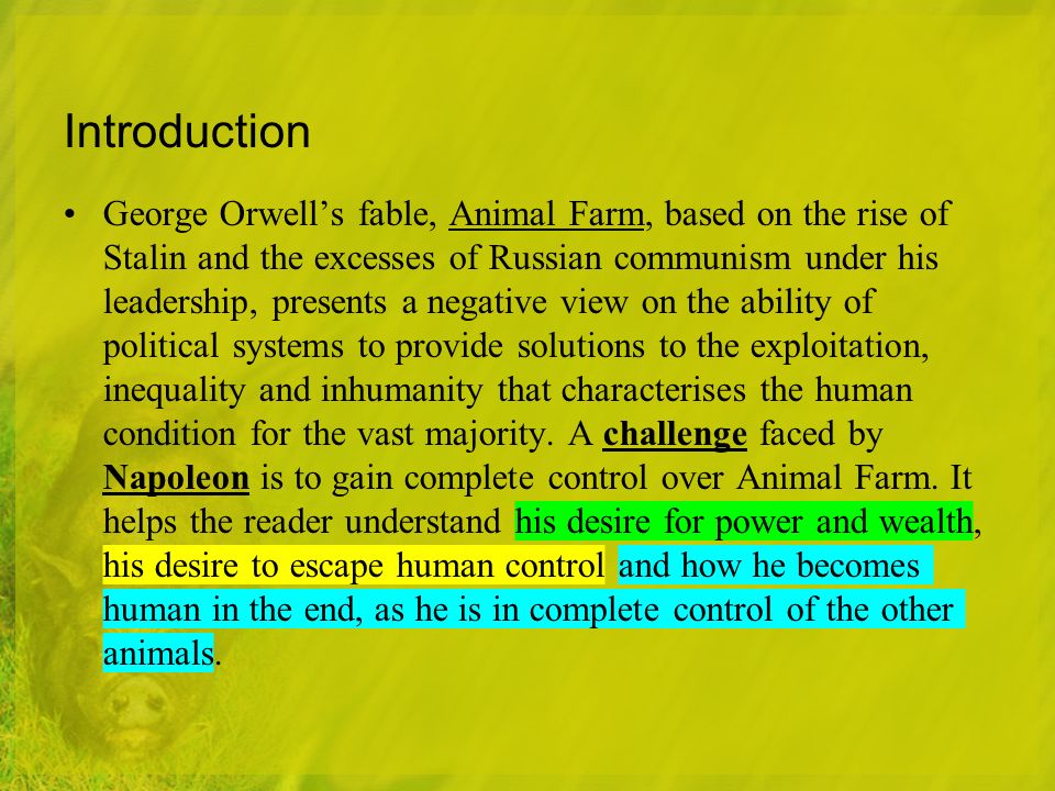 Animal Farm By George Orwell. ORWELL, George ( ) As a journalist and writer  of autobiographical narratives, George Orwell was outstanding. But he. -  ppt download