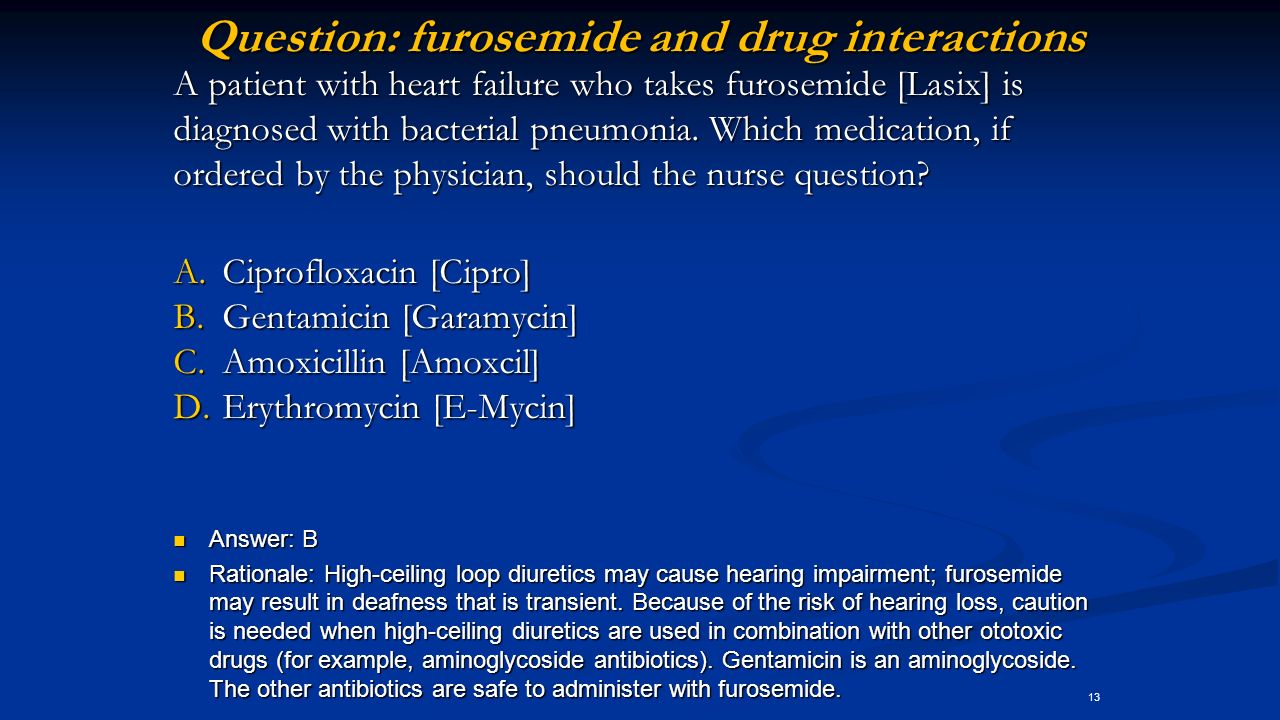 Case Study Which Diuretic Is Best Choice A Patient Who