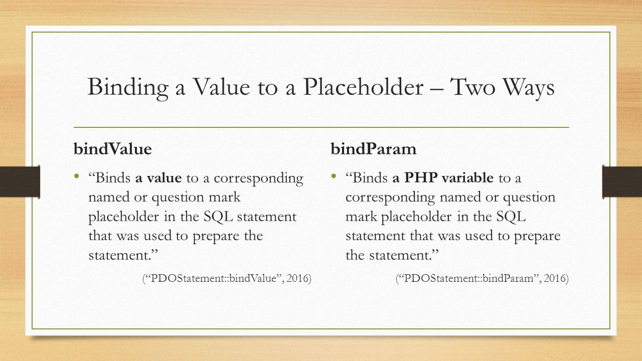 PDOStatement Named Placeholders CIT336 - Connor Wiseman  cit336.saveandquit.net/presentation. - ppt download