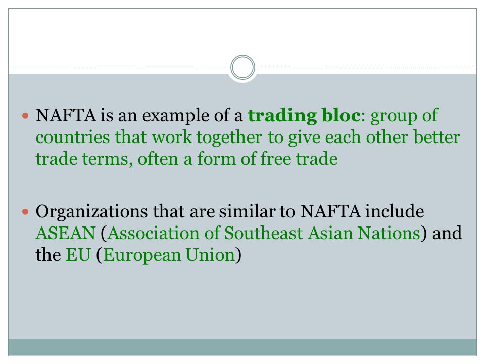 examples of trade organizations