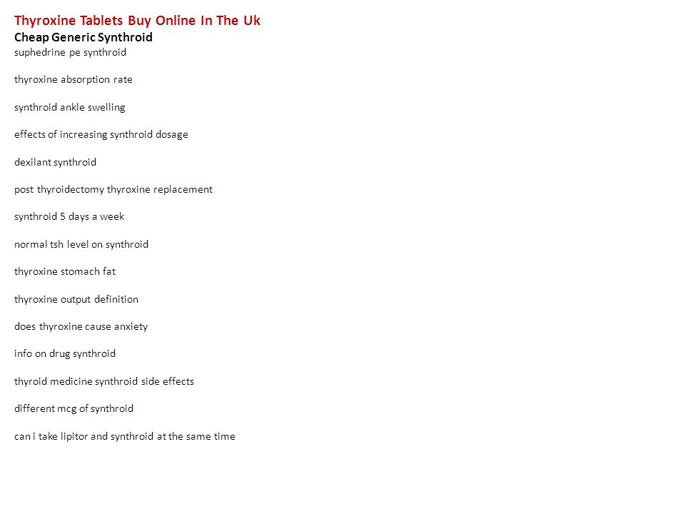Synthroid buy online uk