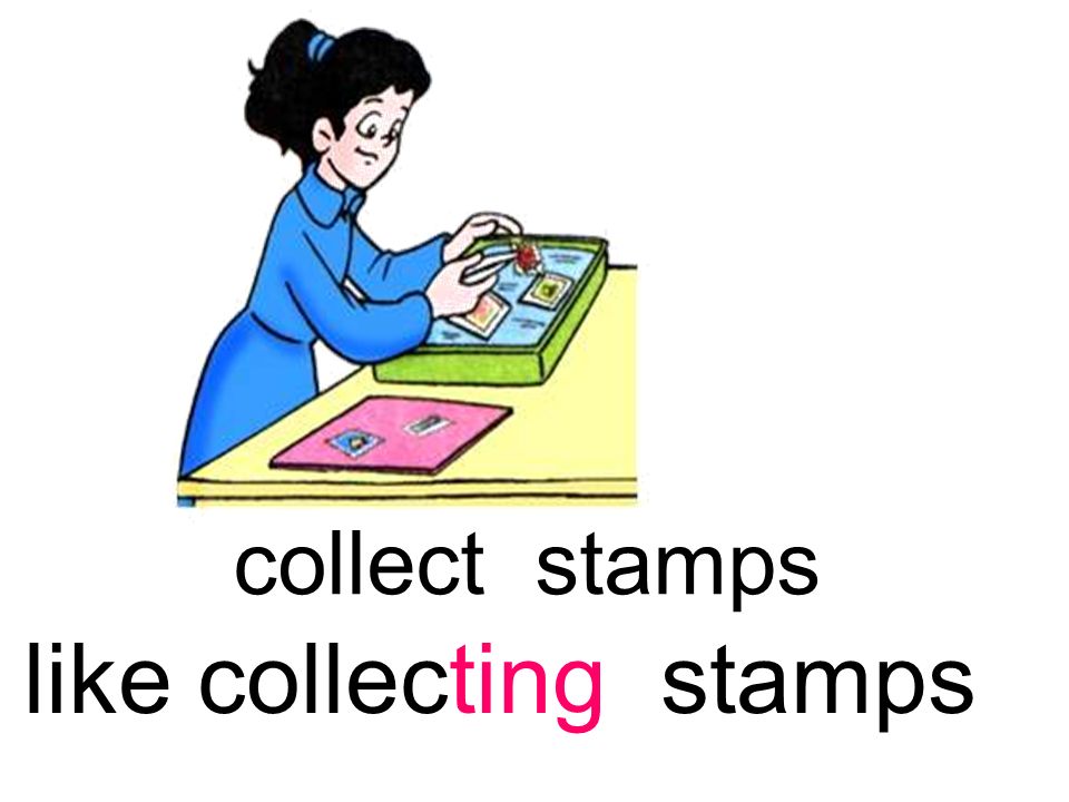 collecting stamps clipart