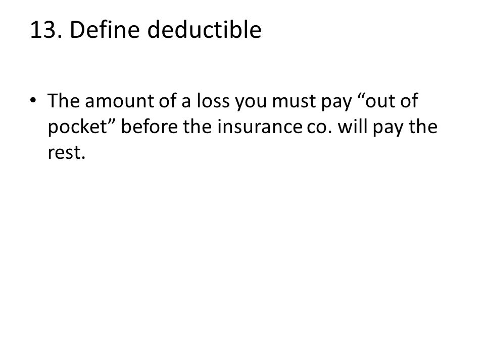Unit 8 Insurance 1 According To The Unit 8 Reading Risk Is Defined As Chance Of Loss From Some Type Of Danger Ppt Download