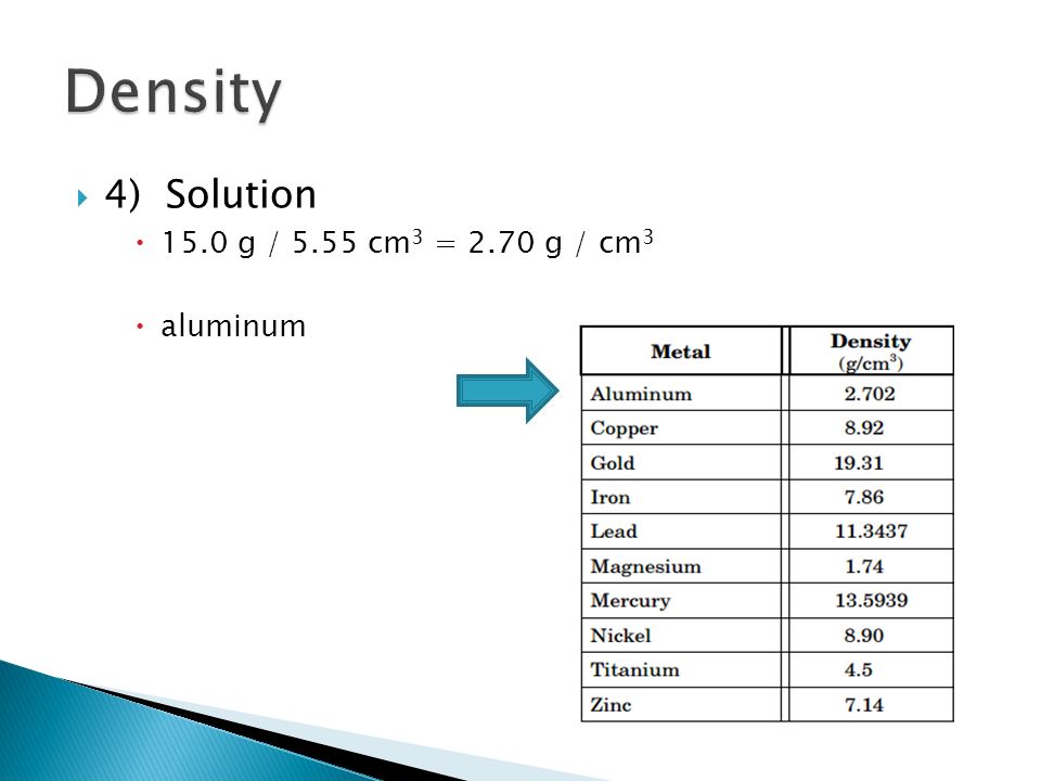 1 Density Mass Volume 2 Units G Ml Or G Cm 3 3 Physical Property Can Be Measured Without Changing The Chemical Composition Ppt Download