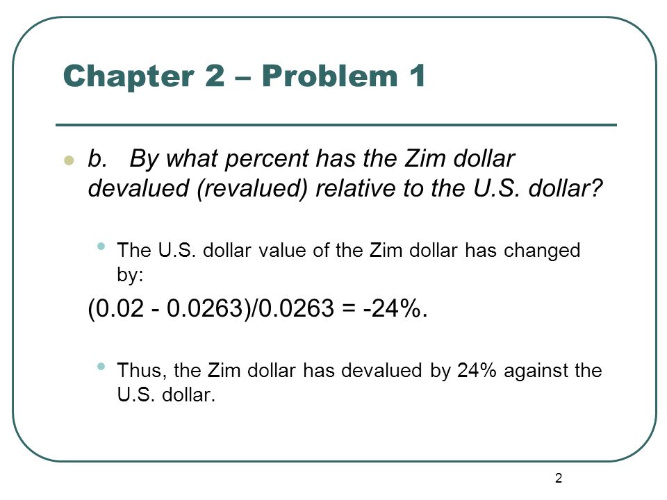 1 Chapter 2 Problem On August 8 2000 Zimbabwe Changed The 2