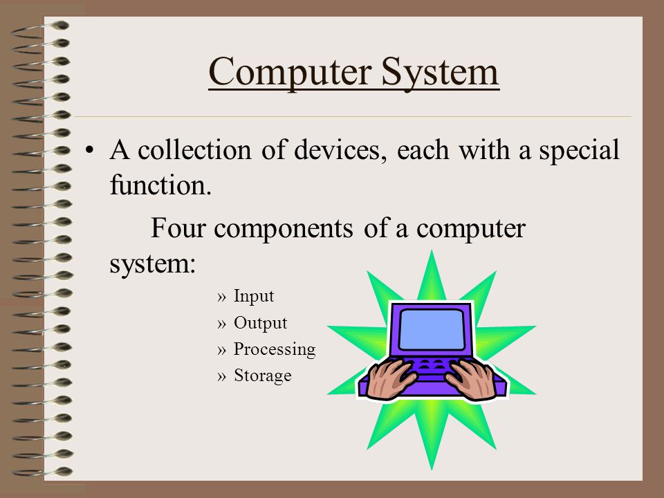 What are the 4 major components of computer system?