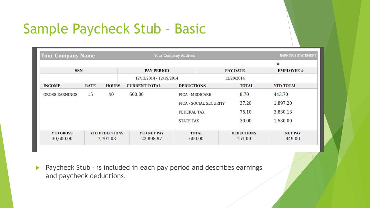 understanding my paycheck the basics trio student support services sample paycheck stub with deductions