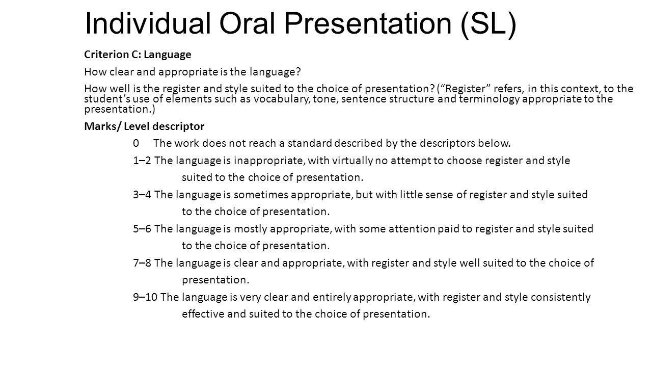 oral presentation ideas