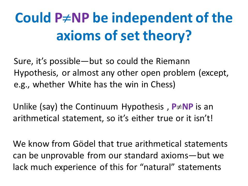 Could P  NP be independent of the axioms of set theory.