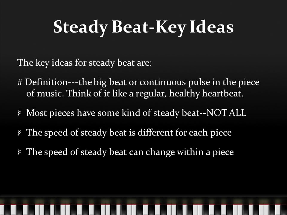 de feminin indeks Musical Time Part I. Objectives Students will be able to define and perform  steady beat Students will be able to perform steady beat activities  Students. - ppt download