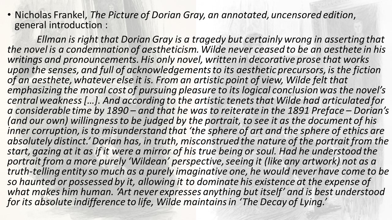 Реферат: The Picture Of Dorian Gray Evil Essay