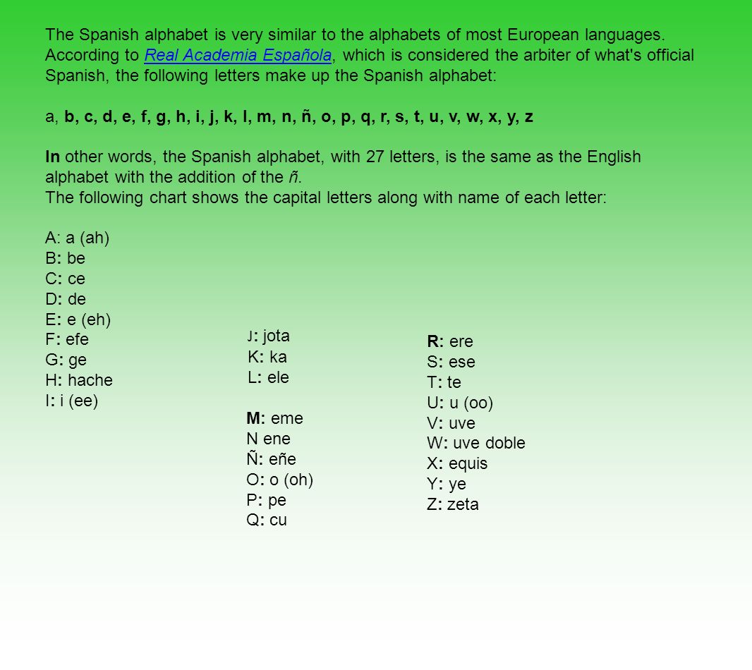 La Pronunciacion U Na Guia Al Abecedario Y Los Acentos Ppt Download