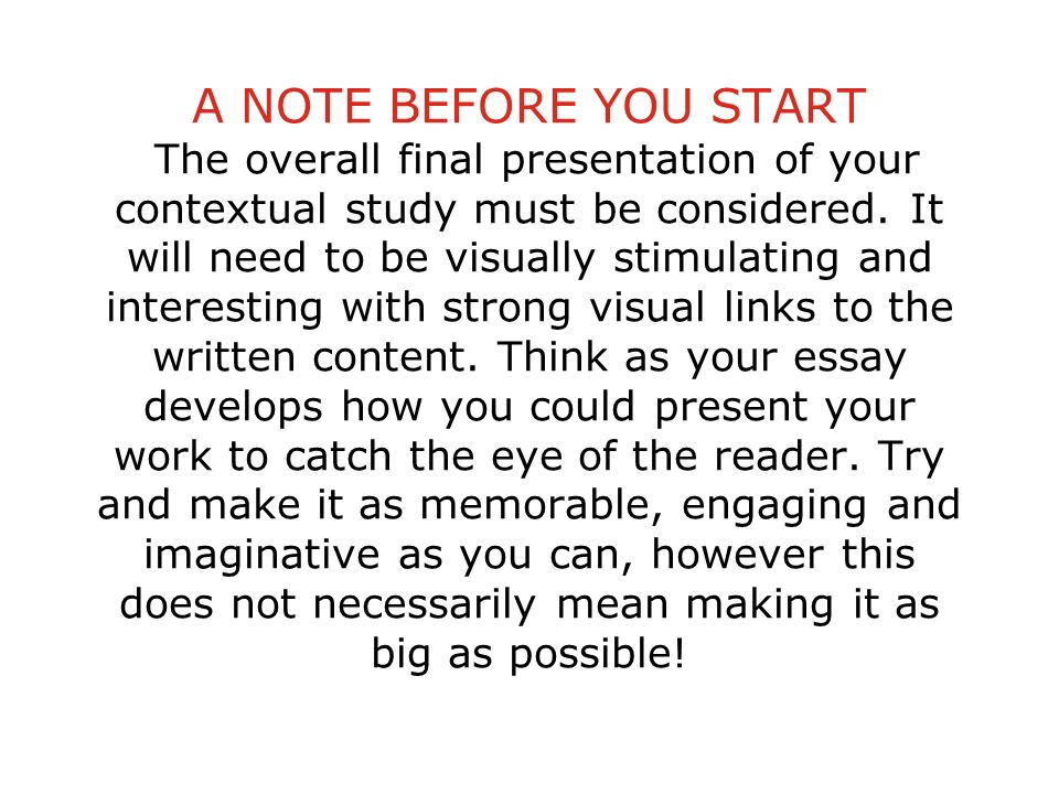 the contextual essay a guide where to begin title page contextual essay