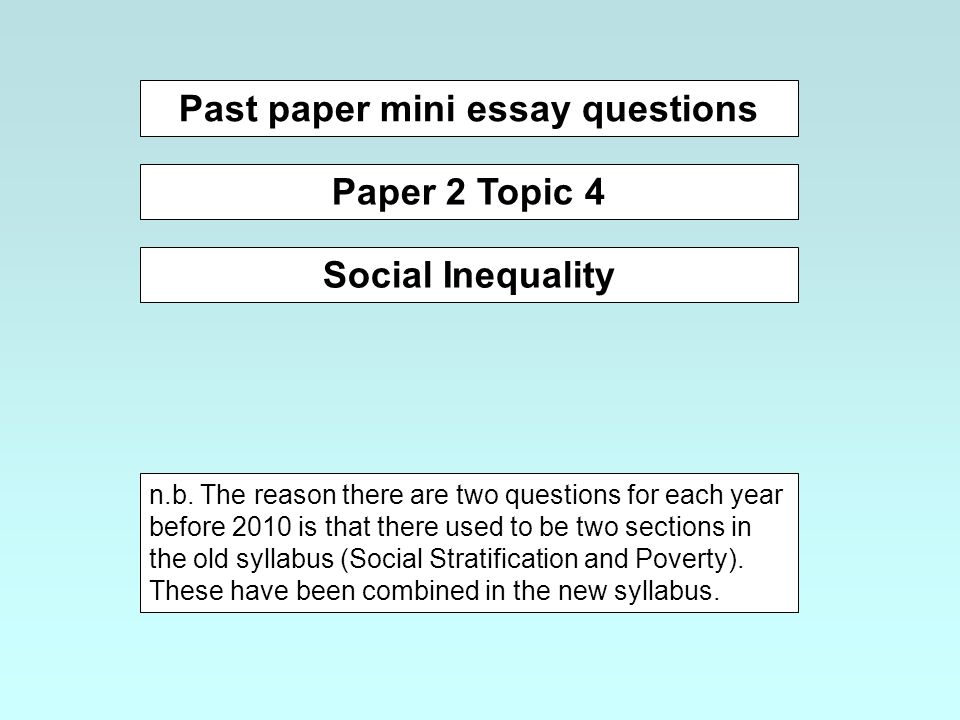 English Essay My Best Friend Past Paper Mini Essay Questions Paper Topic Social Inequality Nb Argumentative Essay Thesis also Corruption Essay In English Past Paper Mini Essay Questions Paper Topic Social Inequality Thesis Statement Examples Essays