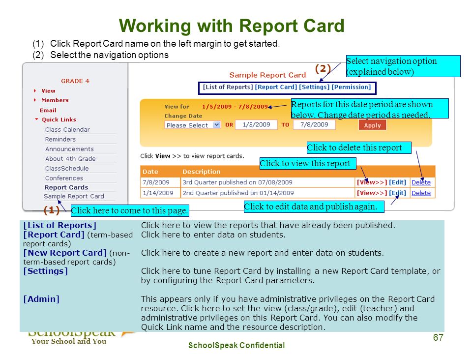 Vanessa Sparks Report Card