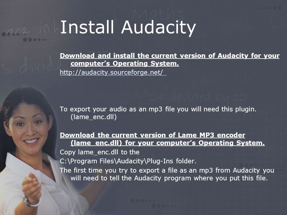 Using Audacity Let's get Started Open Audacity. Getting started… - ppt  download